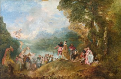 Pelgrimage naar Cythera, ook wel De inscheping naar Cythera door Jean Antoine Watteau